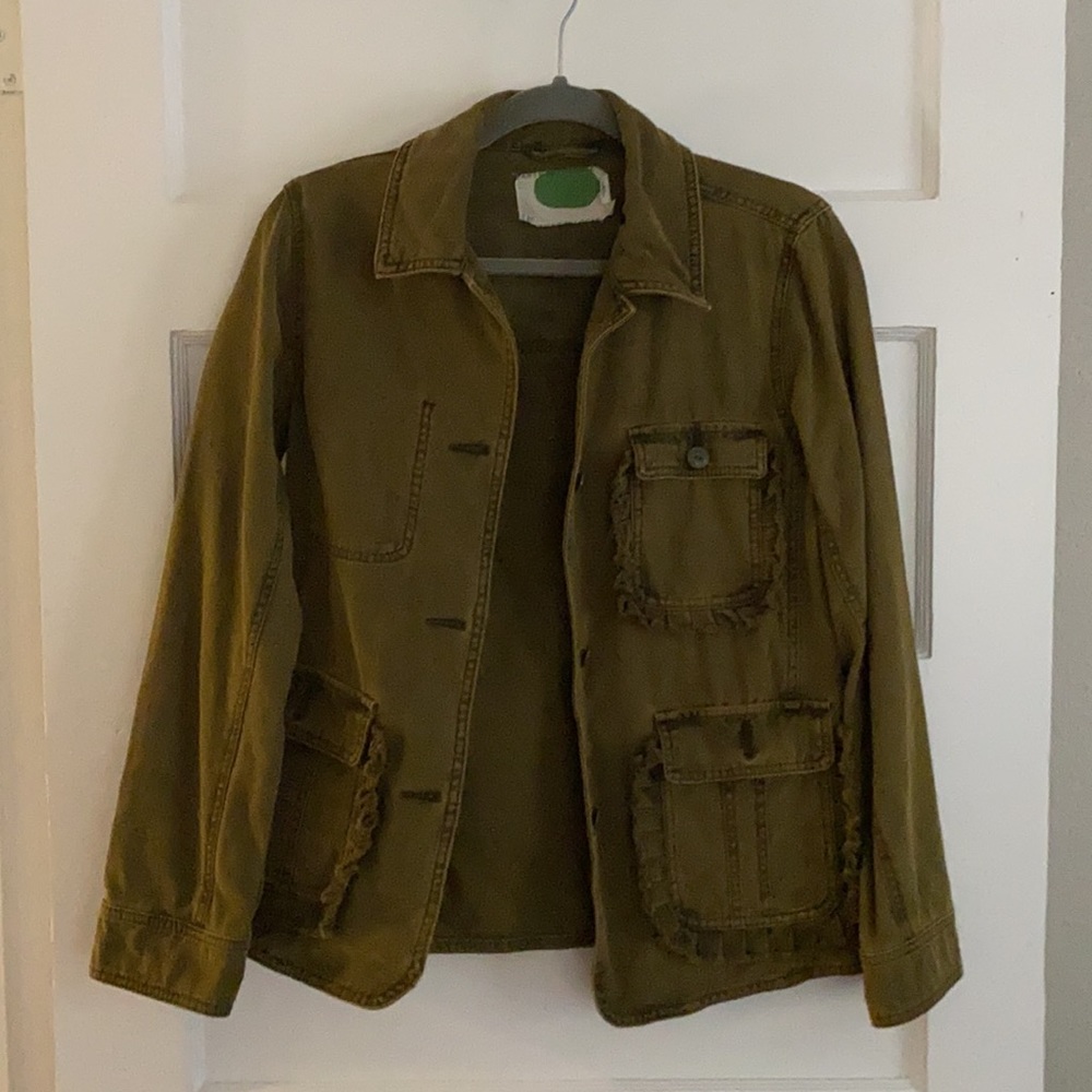 Anthropologie Ruffle Field Jacket - Picture 7 of 8